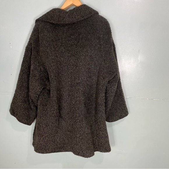 Cinzia Rocca Green Alpaca‎ Wool Blend Coat Green Sz 10 - Picture 4 of 5